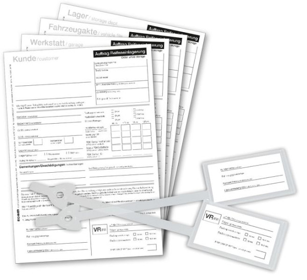 Eichner Rad-/Reifenanhänger, Weiß, inkl. 25 Einlagerungsformularen, VE: 100 Stück, 9219-00055