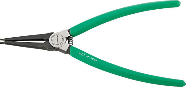 STAHLWILLE Sicherungsringzange für Außenringe, Länge 225mm Kopf poliert Griffe Kunststoff-Überzug mit gerauter Oberfläche, 65456103