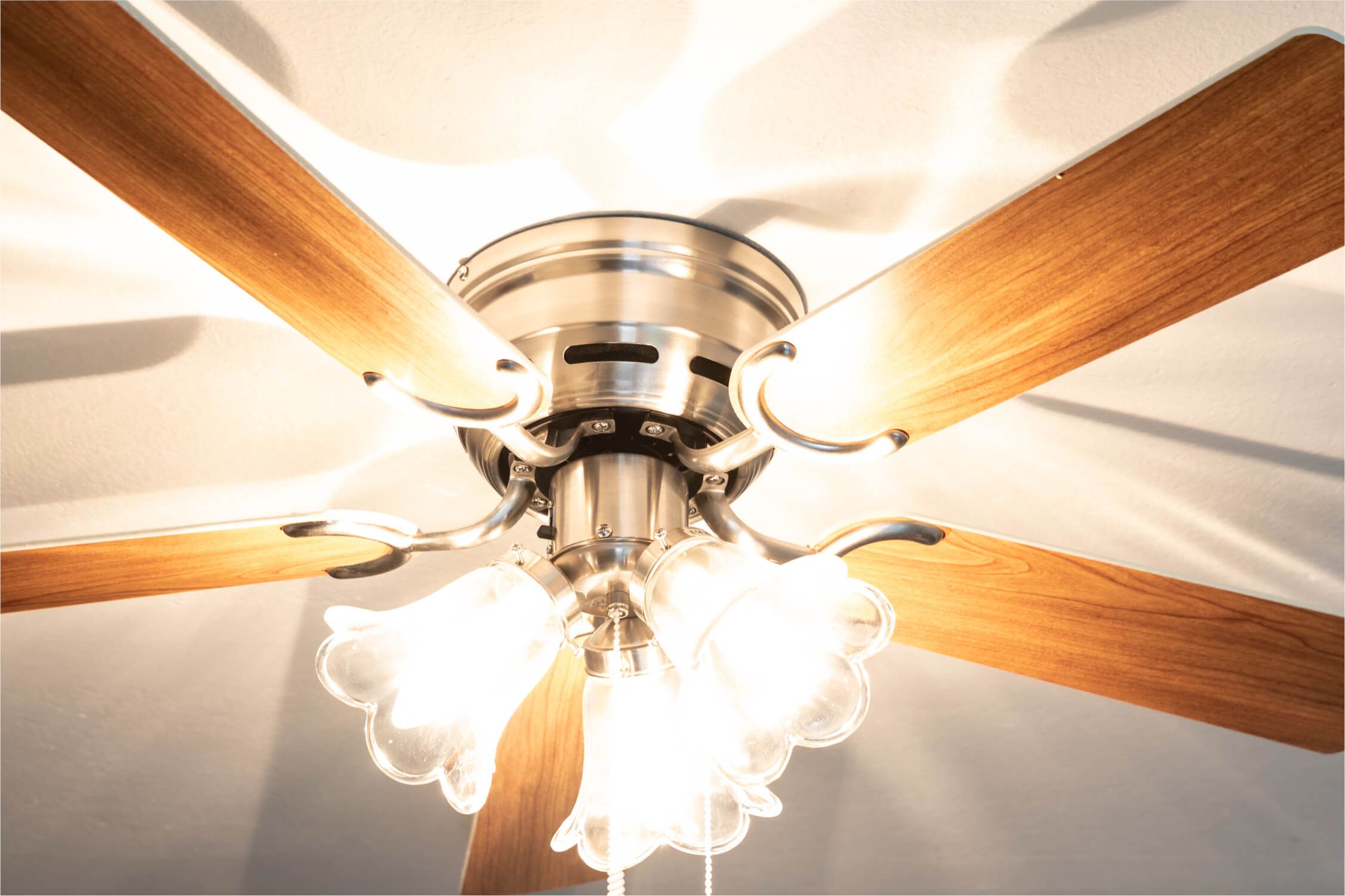 Uxcell Zugkette Für Deckenventilator & Beleuchtung – 30,5 Cm, Gebürstetes Nickel Mit Klarem Mattglas-Knauf