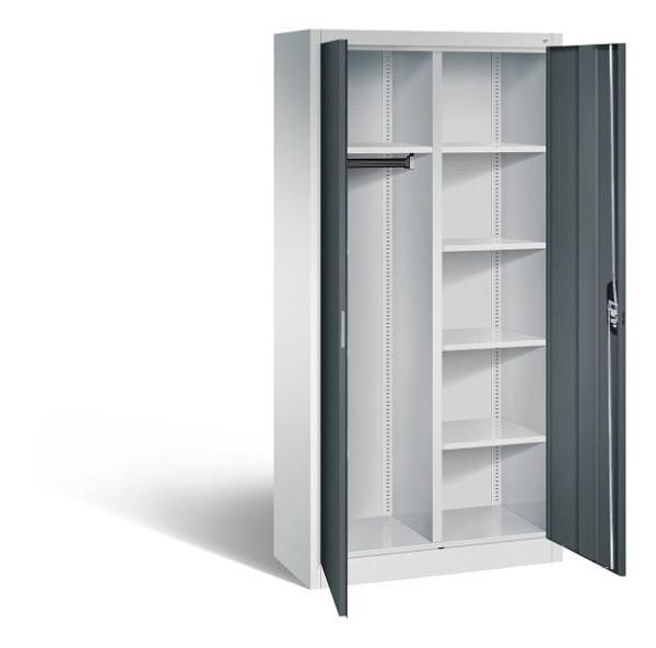 C+P Akten-/Garderobenschrank Acurado, H1950xB930xT400 mm, Grau/Anthrazit, 9260-30 S10423