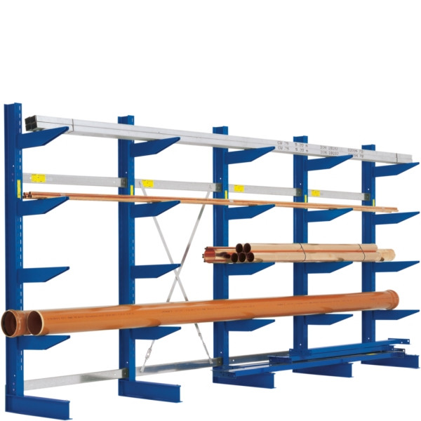 BITO Kragarmregal Set /2500x3255x640 NT500 IPE140 TypS 4 Ständer 1-seitig RAL5010, C0670-0042