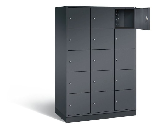 C+P XL-Schließfachschrank Intro, H1950xB1220xT590mm, Farbe: Schwarzgrau, 8570-303 S10046
