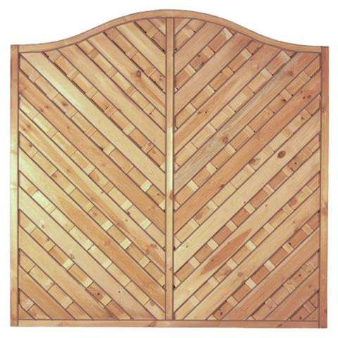 T&J Maxi-Diagonal-Krone 180 x 180/160 cm, Rahmen 45/45 mm, kdi grün, Lamellen geriffelt & geschraubt, 12701
