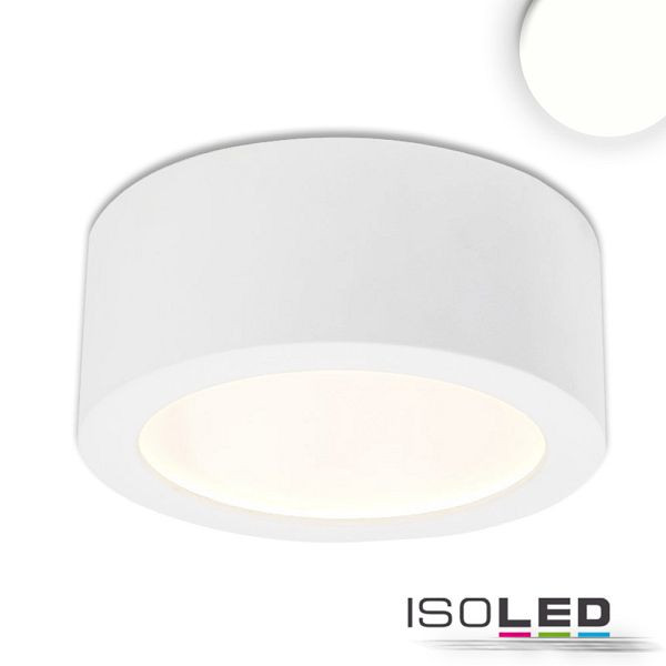 ISOLED LED Aufbauleuchte LUNA 8W, weiß, rund, DN106,5, indirektes Licht, neutralweiß, 113131