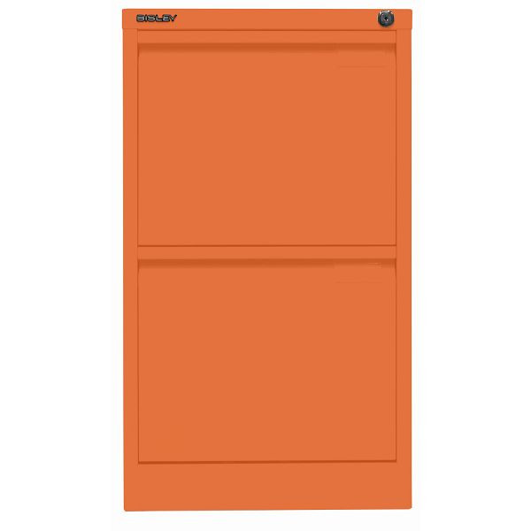 Bisley Hängeregistraturschrank, einbahnig, 2 HR-Schubladen, 603 orange, 3623603
