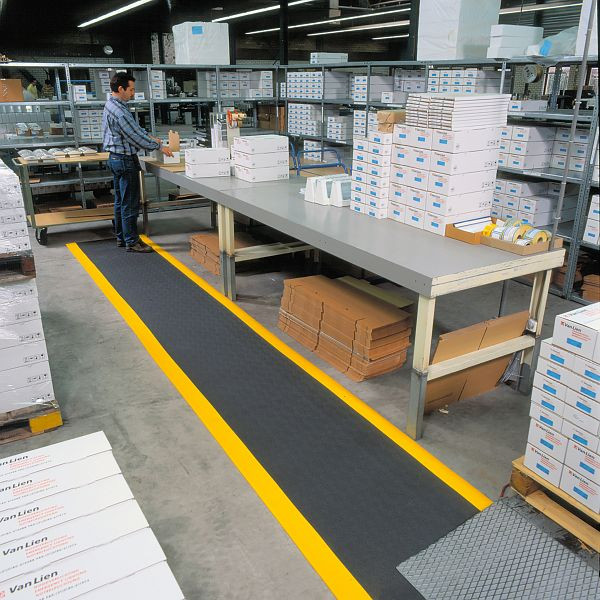 Notrax Sof-Tred Arbeitsplatzmatten Ergonomie Anti- Ermüdung 411, Schwarz, 122cm, Meterware, 411C0348BL