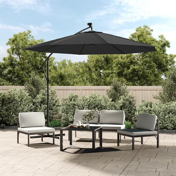 vidaXL Ampelschirm mit Aluminium-Mast 300 cm Anthrazit, 44521
