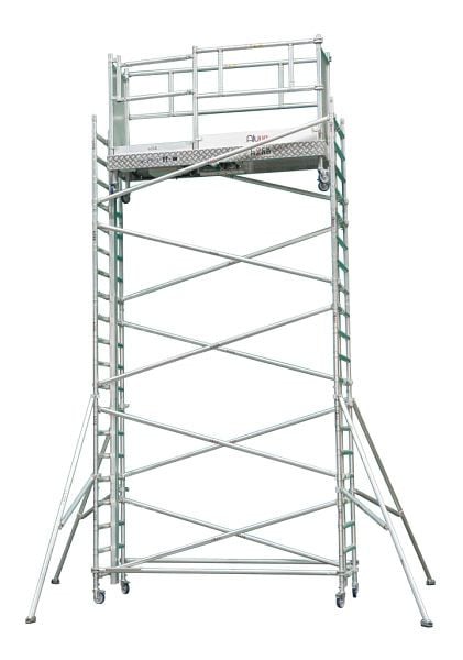 Lockhard elektrisches Rollgerüst AluLift M, Standhöhe 2 Meter, maximale Arbeitshöhe 4 Meter, 200M