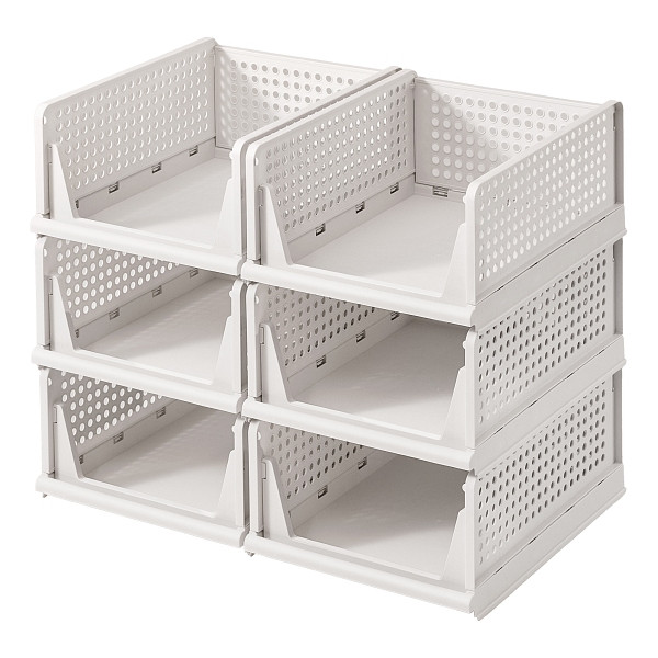SONGMICS Faltbarer Kleiderschrank-Organizer, Weiß, 33x43x18,5 cm, LPC600WZ01