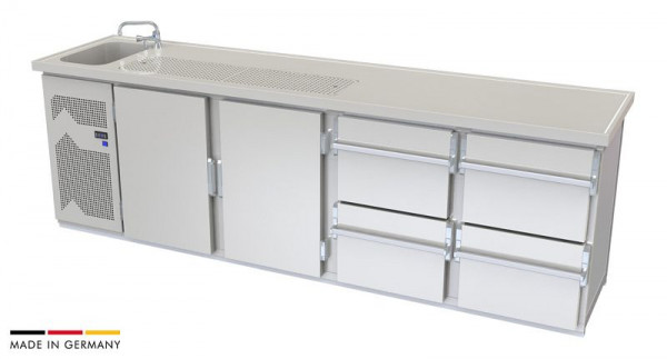 hefa Theke Brillant 29/1L-TTZZ, Abmaße: 950 x 2.900 x 650/700 mm, Brillant 29/1L-TTZZ