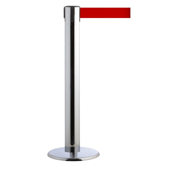 Stein HGS Personenleitsystem -P-Line Titan-, chrom, rot, mit Gurtendstück (Standard), 15693-0102