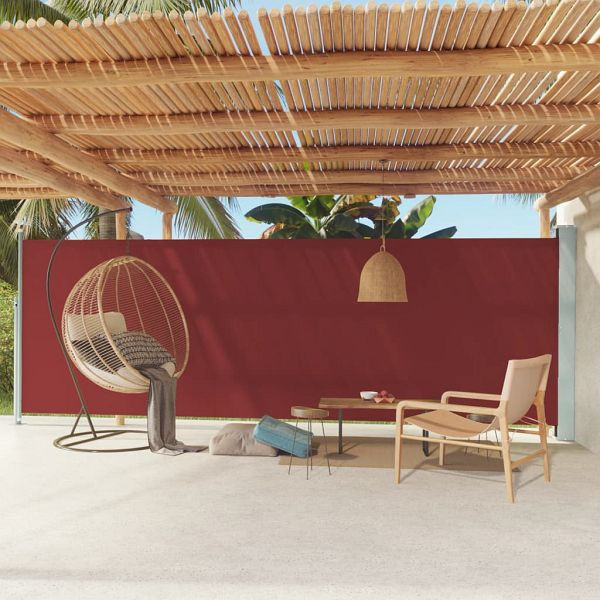 vidaXL Seitenmarkise Ausziehbar 180x600 cm Rot, 317967