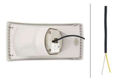 HELLA 2XD 012 160-831 LED-Blitz-Kennleuchte - BST - 12/24V - Rot - Anbau/geschraubt - Glasklar