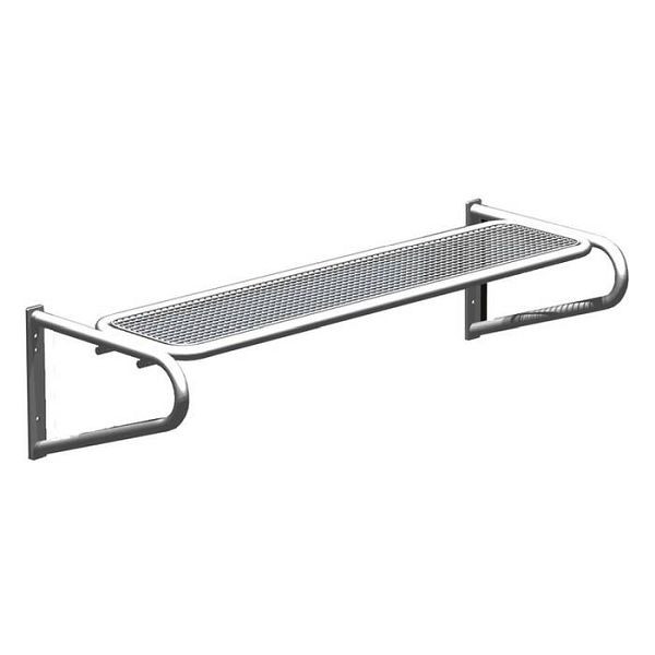 Stein HGS Sitzbank -Ercole- für Wetterschutzeinrichtungen, ohne Rückenlehne, RAL9007 graualuminium, 20919