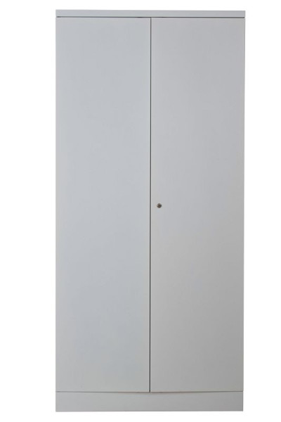 Gürkan Flügeltürenschrank, 42 x 92 x 195 cm, Lichtgrau, Fachboden Stück 4, CL Ohne Griff 2 Punkt Schloss, FLC.19/N.DELGO, 112511