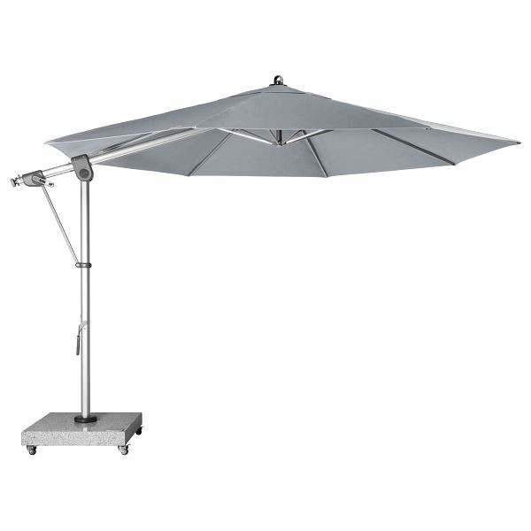 doppler Pendelschirm EXPERT circa 350cm, 8 teilig, Design T827 hellgrau, 438247T827