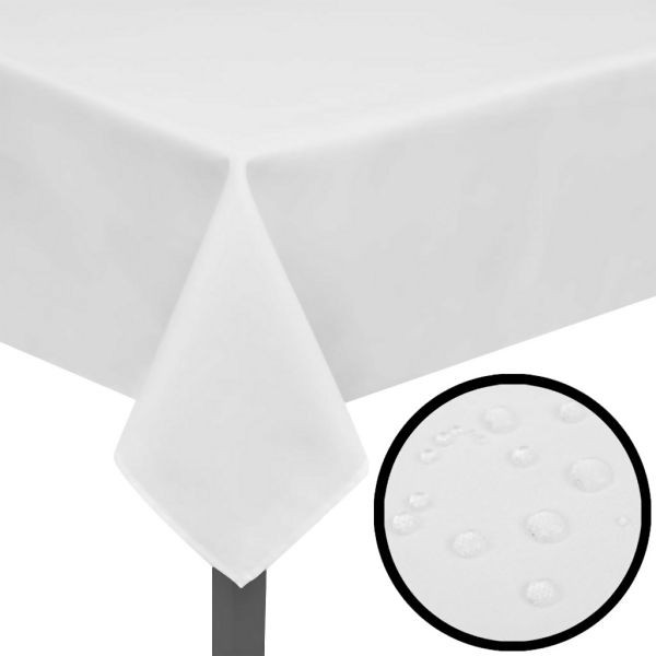 vidaXL 5 Tischdecken Weiß 220 x 130 cm Abmessung, 130804