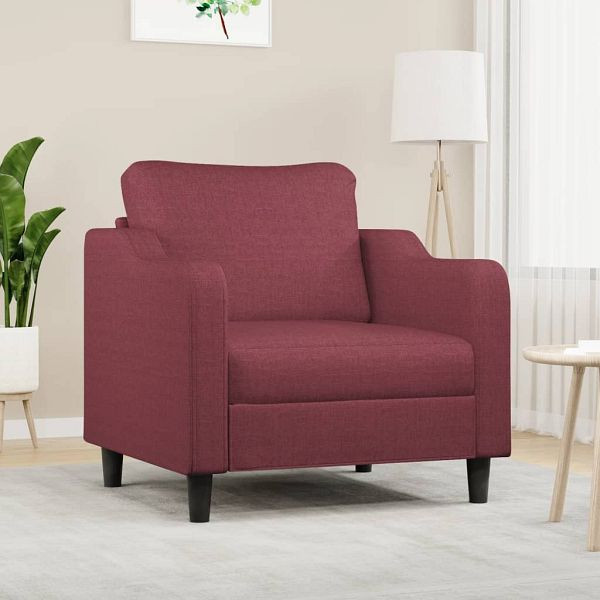 vidaXL Sessel Weinrot 60 cm Stoff, Füllung: Schaumstoff, 359349