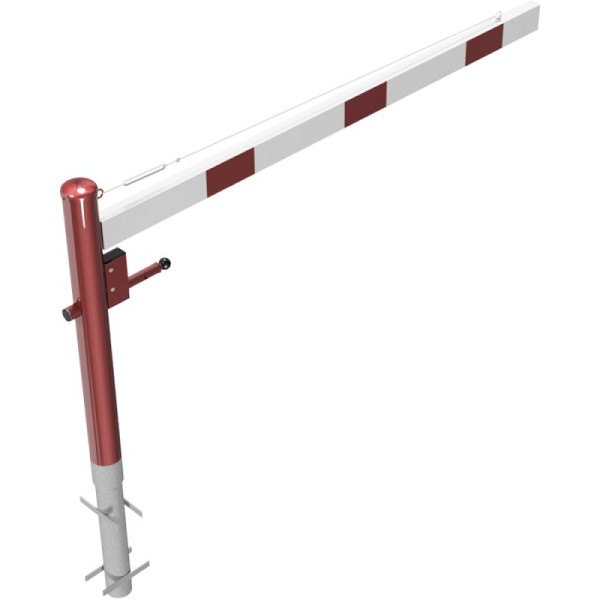 Stein HGS Drehschranke, horizontal schwenkbar, 2000 mm, DK-Schloss nach DIN 3223, zum Einbetonieren, empfohlene Fundamenttiefe 900mm, 4113.20-fb