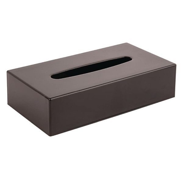 Bolero Taschentuchbox rechteckig schwarz, Kunststoff, DA605