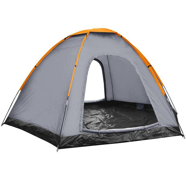 vidaXL Zelt für 6 Personen Grau, 93034