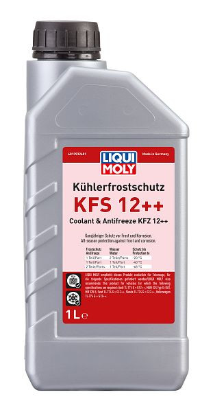 LIQUI MOLY Kühlerfrostschutz KFS 12++, Kanister Kunststoff, VE: 1 Liter, 21134