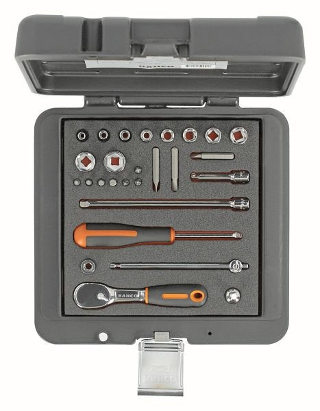 Bahco 1/4" Steckschlüssel-Satz, 27-teilig, 6722M, 7314151594411