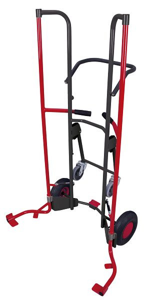 VARIOfit Reifenkarre mit 2 Stützrädern, Außenmaße: 705 x 740 x 1.600 mm, RAL 7016 anthrazitgrau, Radsatz: Luftbereifung, sk-710.304/AG
