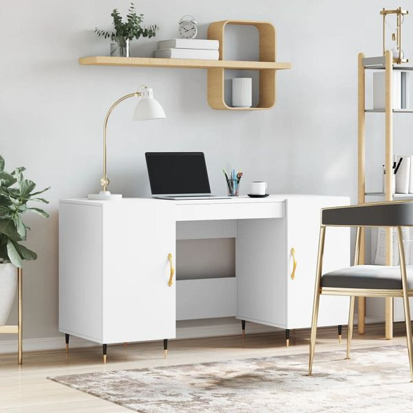 vidaXL Schreibtisch Weiß 140x50x75 cm Holzwerkstoff, 829524