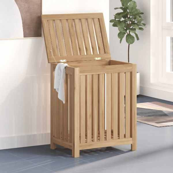 vidaXL Wäschebehälter 50x35x60 cm Massivholz Teak, 340759