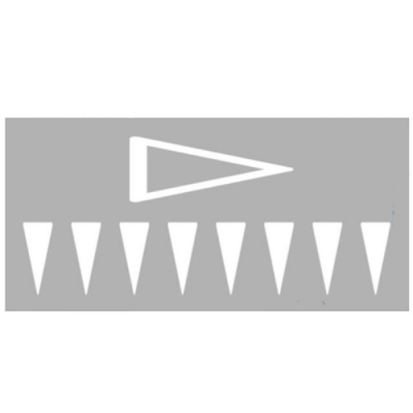 Stein HGS fertige Straßenmarkierung -Dreiecke-, Dreieck Rahmen nicht ausgefüllt, 5000 mm (Seitenlänge)/Einzelabnahme, 12192