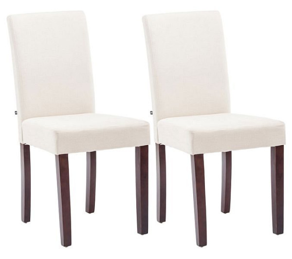 CLP 2er Set Esszimmerstuhl Ina Stoff cappuccino, creme, 182257204