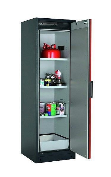 asecos Sicherheitsschrank Q-PEGASUS-90, Q90.195.060.WDACR in verkehrsrot RAL 3020 mit 3x Fachboden (Stahlblech), 30075-046-33409