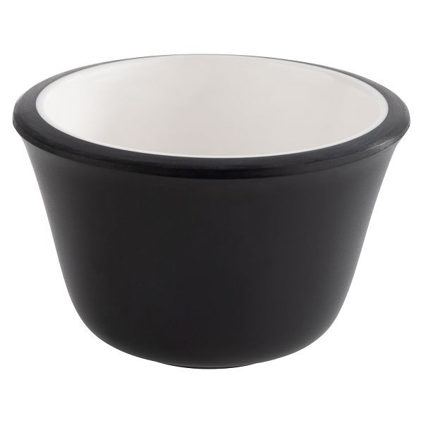 APS Dipschälchen, 6er Set, Ø 6 x 4 cm, 40 ml, Melamin, innen: weiß, außen: schwarz, 85244