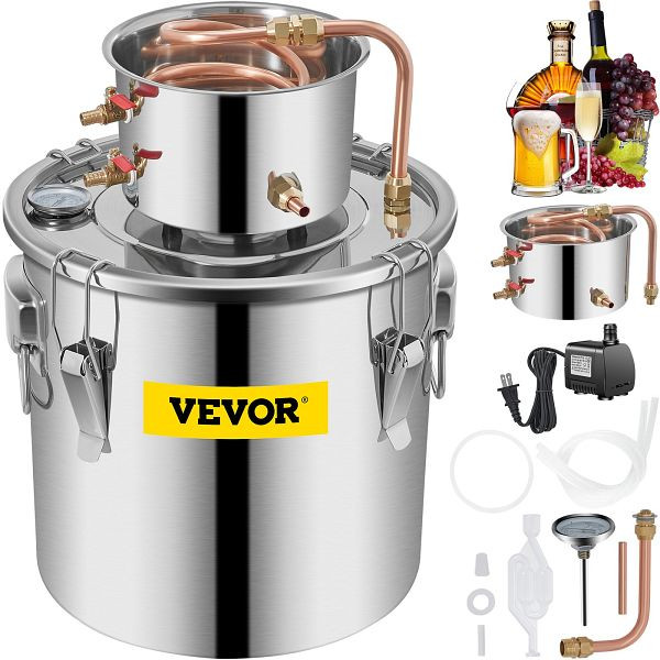 VEVOR Alkohol Destillieranlage Destilliergerät 30L Haus Wein Destiller Pumpe, ZLSJ8GALDTDB00001V2