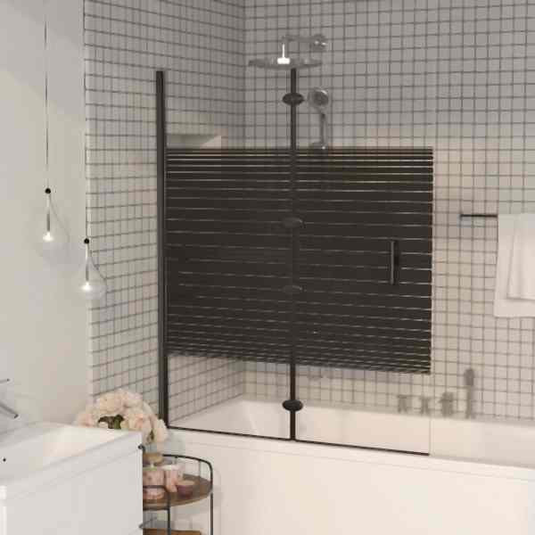 vidaXL Faltbare Duschkabine ESG 100x140 cm Schwarz, 150741