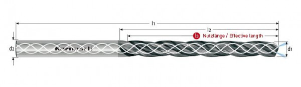 Karnasch VHM-Hochleistungsbohrer- und Aufbohrer d= 4,0 / L3=40 / Z=3 mit IK DVC-X2, 2205250400040