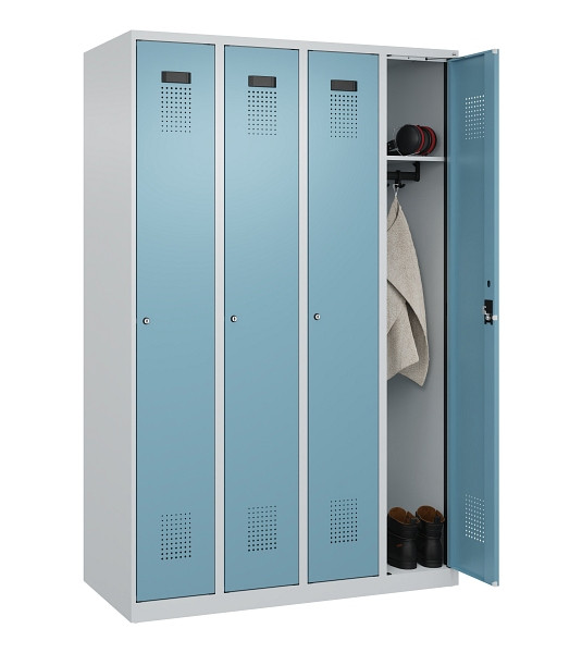 C+P Spind Evolo PLUS, 4 Abteile, 1850x1200x500mm, 7035/0010, Verschluss Zylinderschloss, Ablageböden 4, 049000-40 S10036