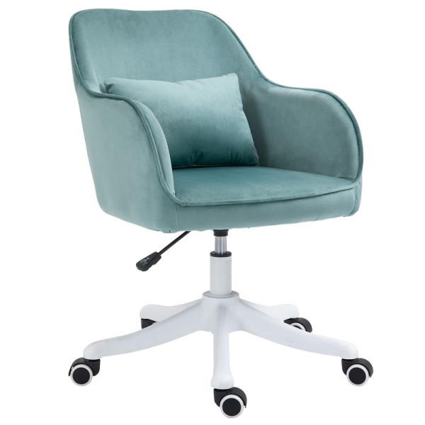 Vinsetto Massage-Bürostuhl in Samtoptik Lendenkissen mit Vibrationsmassage bis 115 kg USB-Schnittstelle, 921-298GN