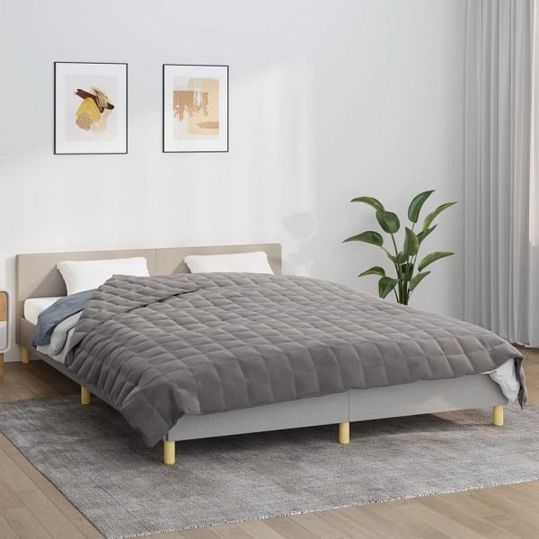 vidaXL Gewichtsdecke Grau 220x235 cm 15 kg Stoff, 350783