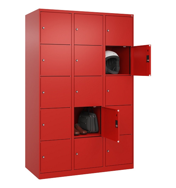 C+P Schließfachschrank Evolo PLUS, 15 Fächer, 1850x1200x500mm, 3020/3020, 049000-325 S10025