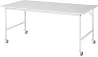 Produktbild von RAU Fahrbarer Arbeitstisch Jerry (4 LR), B2000xT1000xH900mm, M-Platte-22mm, 06-500M10-20-4LF.12 RAU Fahrbarer Arbeitstisch Jerry (4 LR), B2000xT1000xH900mm, M-Platte-22mm, 06-500M10-20-4LF.12