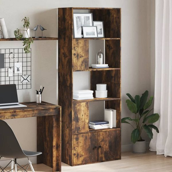 vidaXL Bücherregal Räuchereiche 70x36x189 cm Holzwerkstoff, 3295321