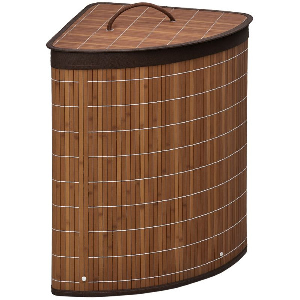 HOMCOM Wäschekorb Wäschesammler, 55L Fassungsvermögen, abnehmbarer Deckel, 38 x 38 x 57 cm, 850-218V00BN