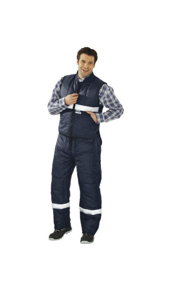 Planam Kühl-/Gefrierhaus Kühlhaus Weste, marine, Innenfutter rot, Größe M, 5122048