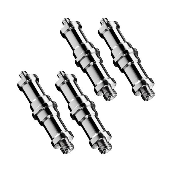 Walimex Set 4x Spigot Gewinde Adapter 3/8 Zoll und 1/4 Zoll, 1023552