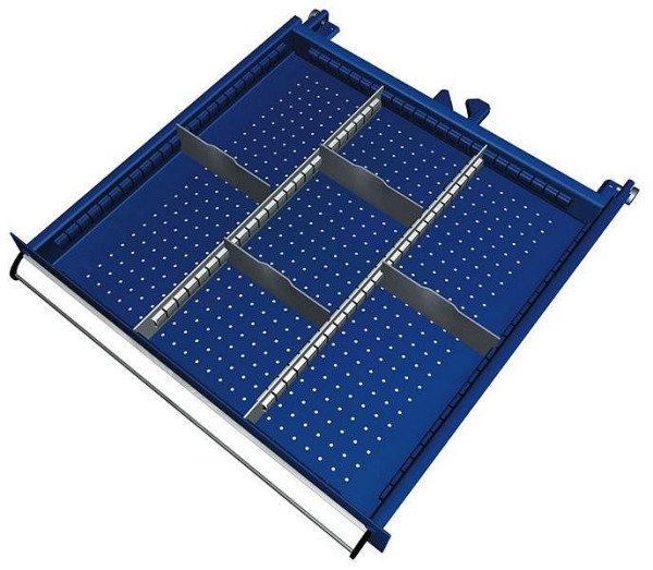 KLW Einteilungsmaterialsatz für Schubladen Fachhöhe 100 & 125 mm in SEA - Schrank, Schrankgröße 572 x 605 mm B x T, B05, SEA-B05-068
