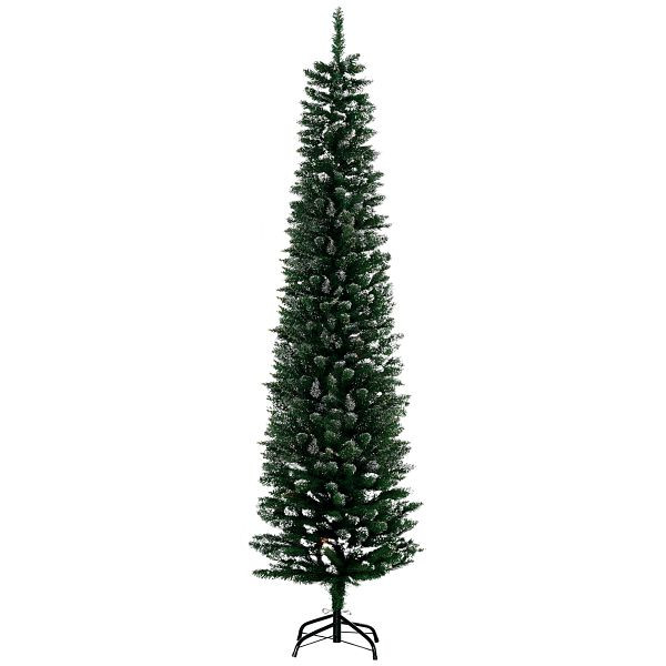 HOMCOM Weihnachtsbaum 190 cm, hoch realistisch, 570 Zweige, feuerfest, stabile Basis, Grün, 830-324