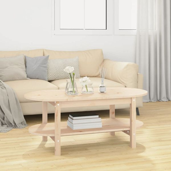 vidaXL Couchtisch 110x55x45 cm Massivholz Kiefer, 822287