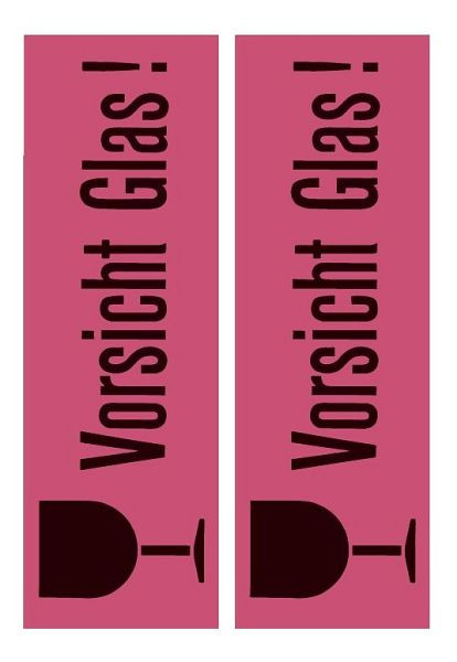 HERMA 5739 Hinweisetiketten Vorsicht Glas, 39x118 mm, 5739